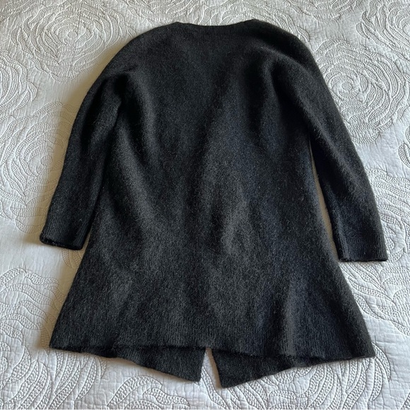 COS - Oversized Longline Wool-Blend Cardigan - Black - Picture 7 of 10